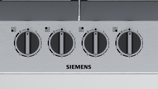 Siemens EC6A5HB90D iQ500, Gaskochfeld, 60cm stepFlame Technology, Wokbrenner mit 3,3 kW