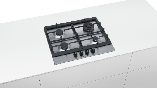 Siemens EC6A5HB90D iQ500, Gaskochfeld, 60cm stepFlame Technology, Wokbrenner mit 3,3 kW