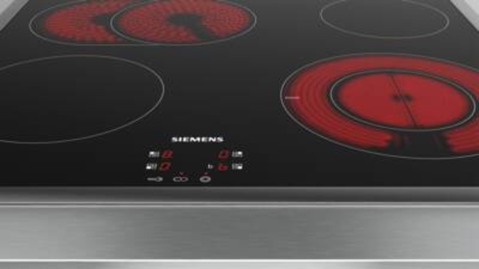 Siemens EF645BNN1E iQ300, Elektro-Kochfeld, 60cm herdgesteuert, Schwarz, Mit Rahmen aufliegend