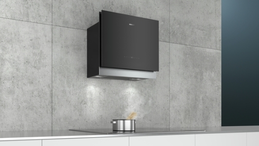 Siemens LC67FQP60 Kamin Dunstabzughaube 60 cm EEK A Schwarz mit Glasschirm Vertikal Esse 
