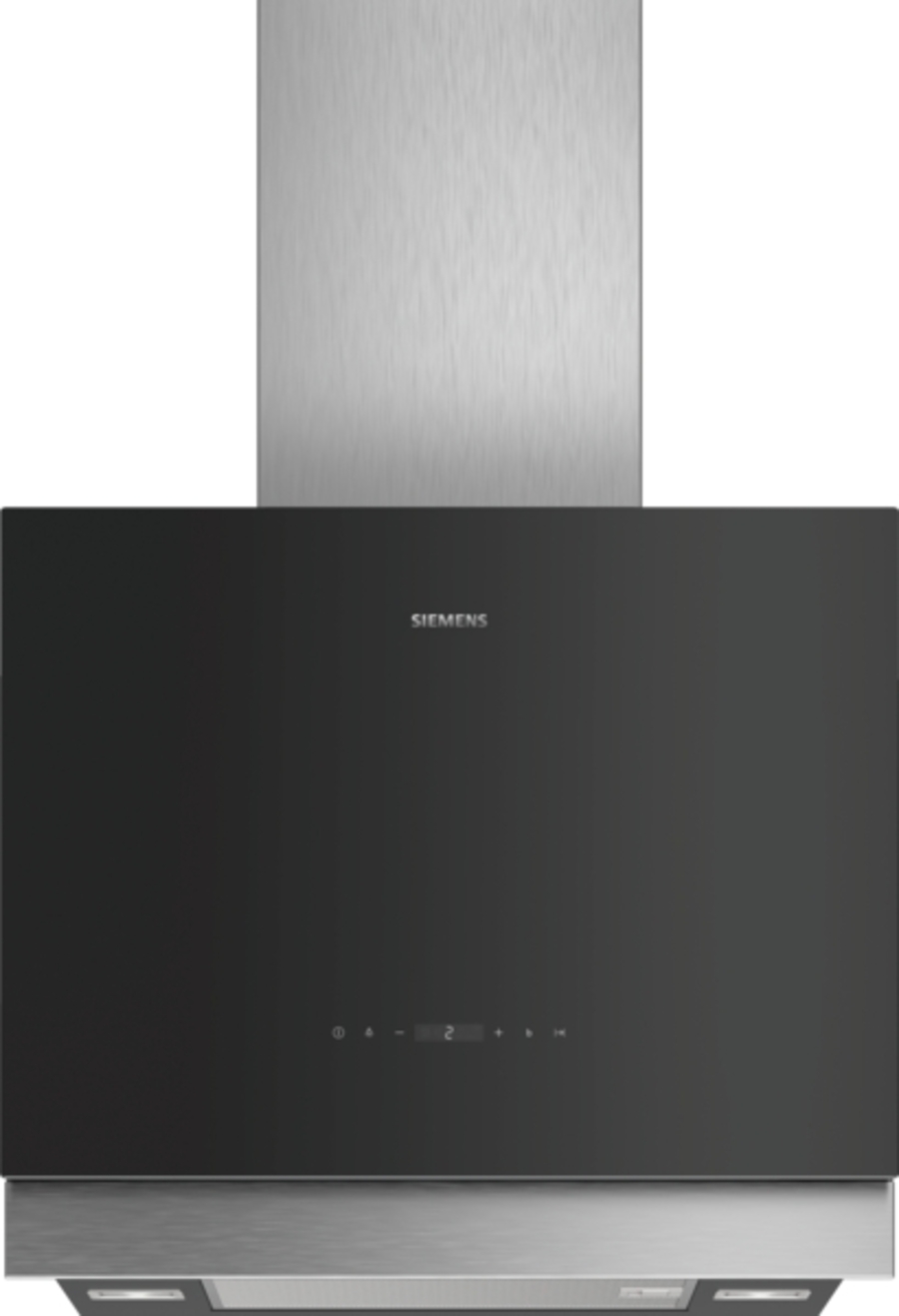 Siemens LC67FQP60 Kamin Dunstabzughaube 60 cm EEK A Schwarz mit Glasschirm Vertikal Esse 