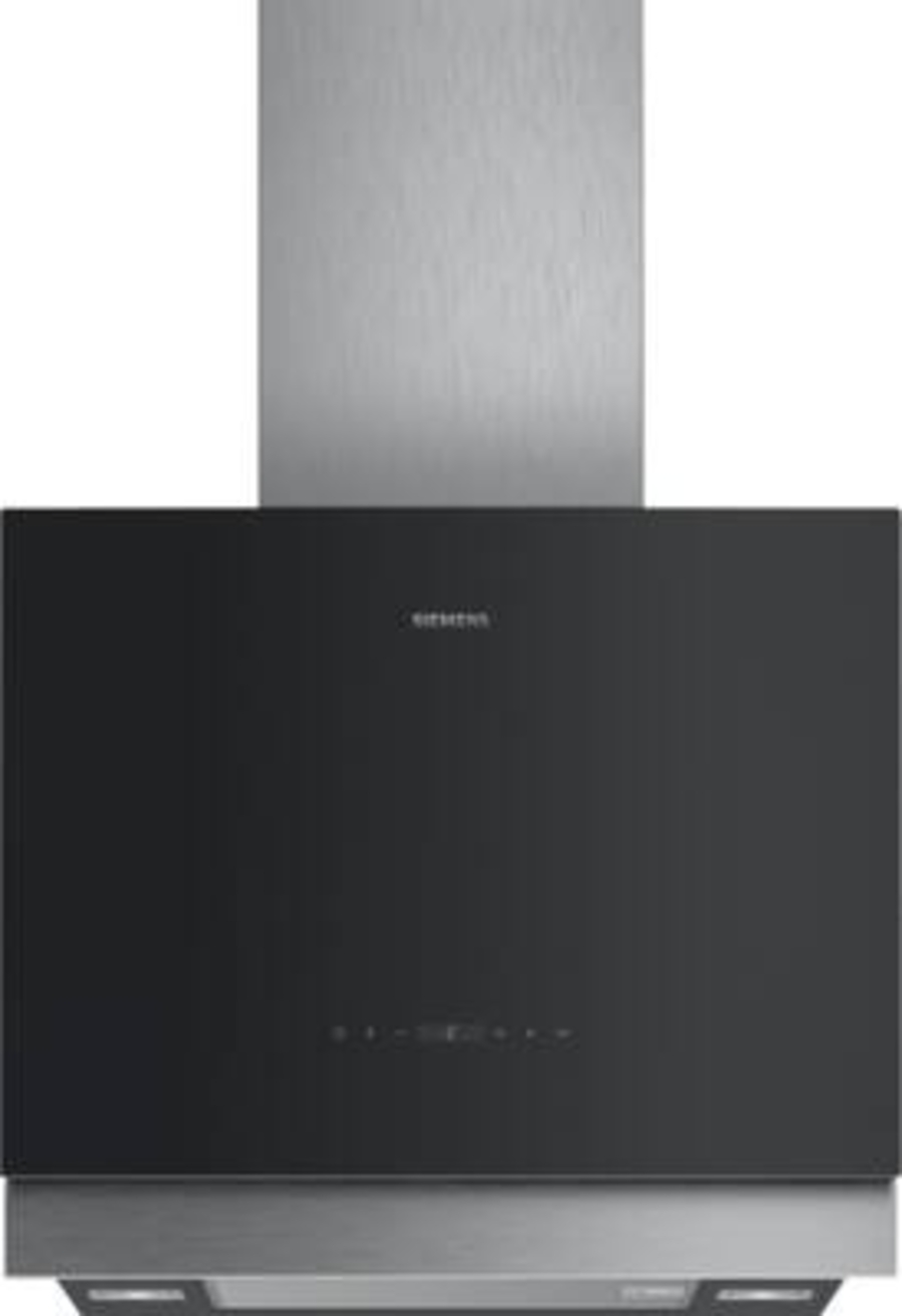 Siemens LC67FQP60 Kamin Dunstabzughaube 60 cm EEK A Schwarz mit Glasschirm Vertikal Esse 