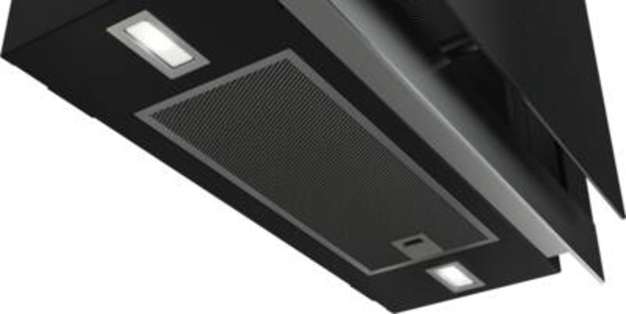 Siemens LC67FQP60 Kamin Dunstabzughaube 60 cm EEK A Schwarz mit Glasschirm Vertikal Esse 