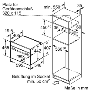 Siemens CM633GBS1 Einbau Kompaktbackofen mit Mikrowelle Edelstahl 45 cm 