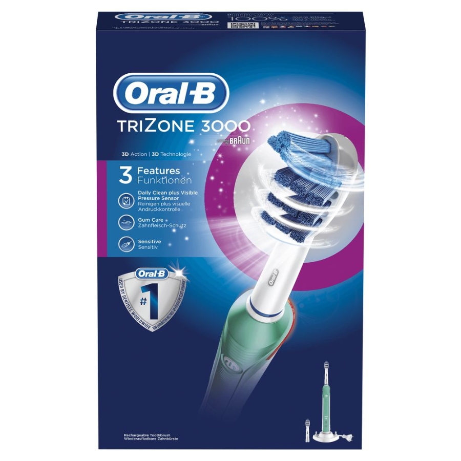 Oral-B TriZone 3000 Elektrische Zahnbürste Grün 