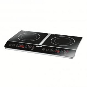 Unold 58175 Induktion Doppel-Kochplatten Edelstahl-Schwarz 
