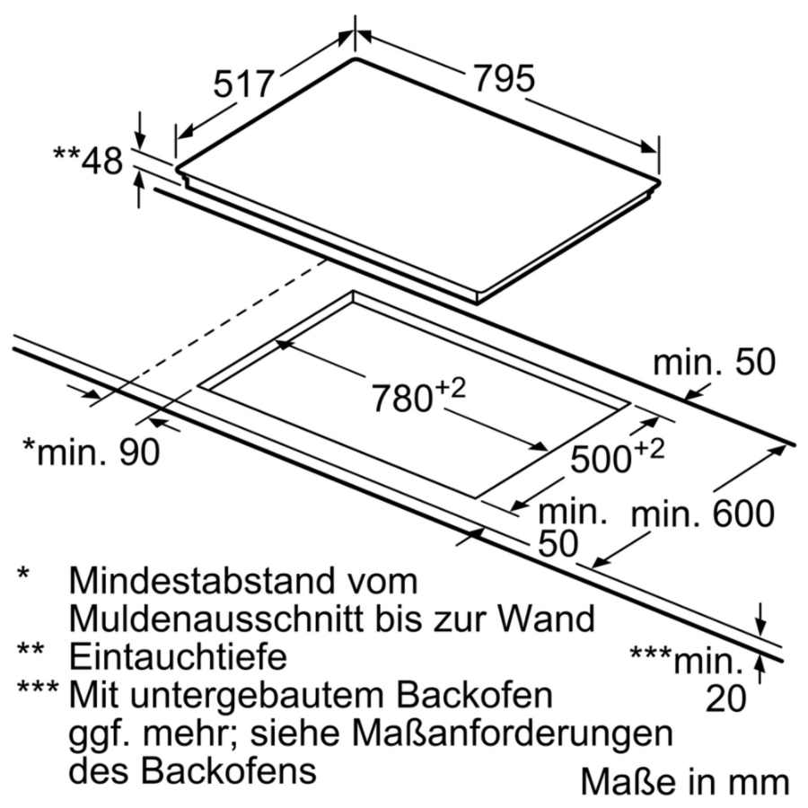 Neff TBT1816N Glaskeramik-Kochfeld Autark 80 cm T18BT16N0 