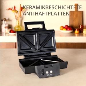 Krups FDK451 Sandwichmaker Schwarz-Matt 