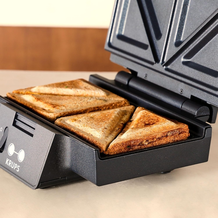 Krups FDK451 Sandwichmaker Schwarz-Matt 