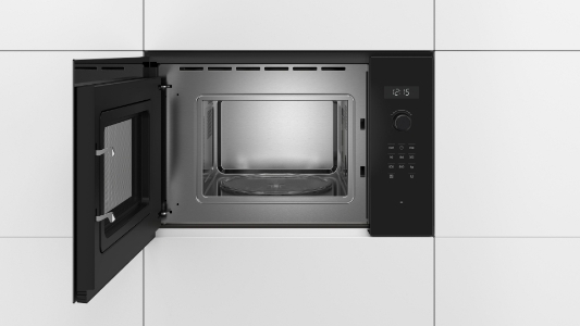 Bosch BFL524MB0 Einbau-Mikrowellengerät Vulkan Schwarz  60 cm 