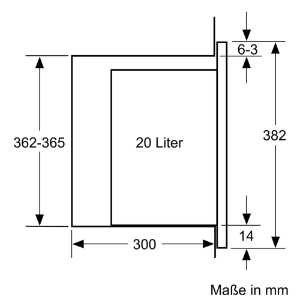 Bosch BFL524MB0 Einbau-Mikrowellengerät Vulkan Schwarz  60 cm 