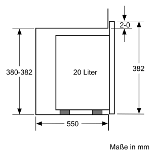 Bosch BFL524MB0 Einbau-Mikrowellengerät Vulkan Schwarz  60 cm 