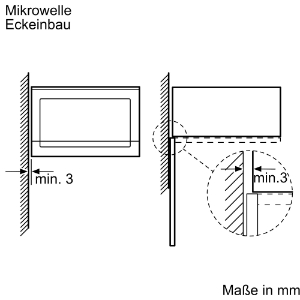 Bosch BFL524MB0 Einbau-Mikrowellengerät Vulkan Schwarz  60 cm 