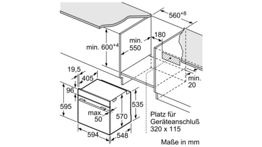 Siemens HE578ABS0 Edelstahl Einbauherd Pyrolyse ohne Ceranplatte 