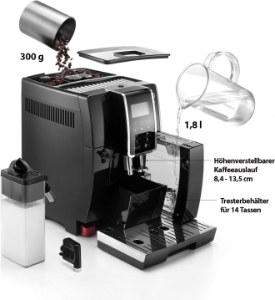 De´Longhi ECAM350.55.B Dinamica + Milch Kaffeevollautomat  