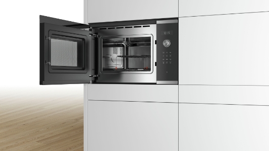 Bosch BEL554MS0 Serie 6 Einbau-Mikrowelle  Edelstahl/Schwarz 59 x 38 cm