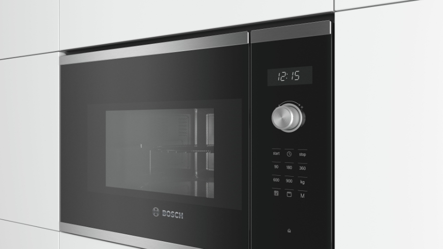 Bosch BEL554MS0 Serie 6 Einbau-Mikrowelle  Edelstahl/Schwarz 59 x 38 cm