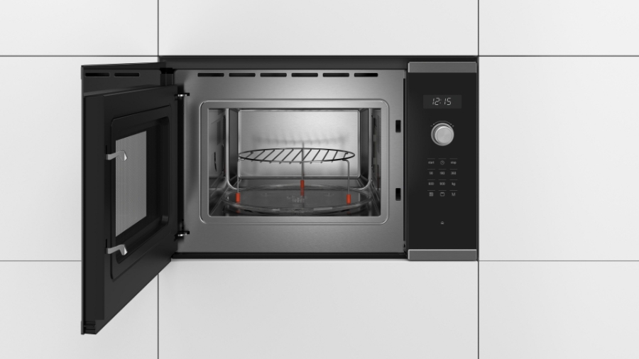 Bosch BEL554MS0 Serie 6 Einbau-Mikrowelle  Edelstahl/Schwarz 59 x 38 cm