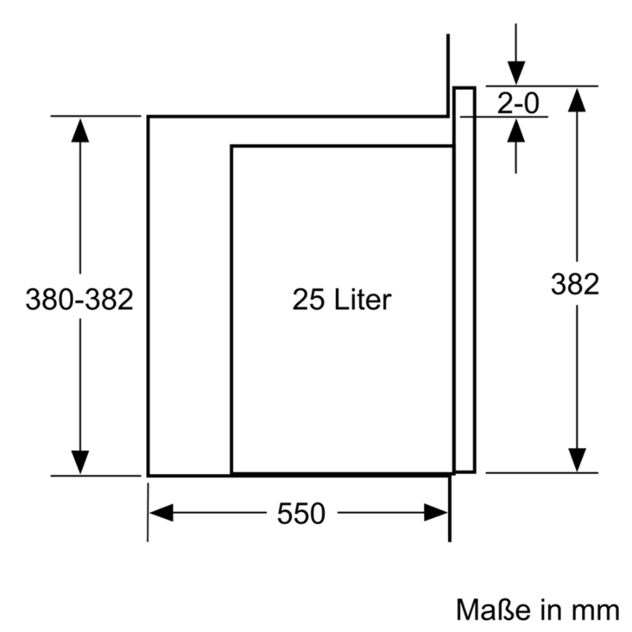 Bosch BEL554MS0 Serie 6 Einbau-Mikrowelle  Edelstahl/Schwarz 59 x 38 cm