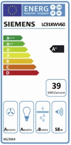 Siemens LC91KWV60 Schwarz Schwarz mit Glasschirm, Home Connect