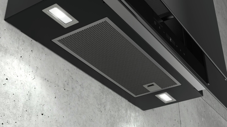 Siemens LC97FLP60 Schwarz mit Glasschirm Wand-Esse 90 cm EEK A 