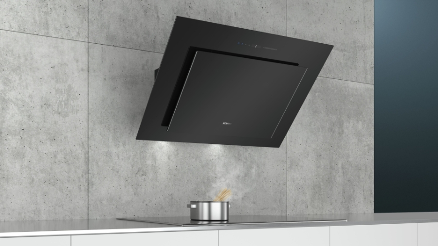 Siemens LC98KLV60 Schwarz mit Glasschirm, Home Connect Wand-Esse, 90 cm  CookConnect