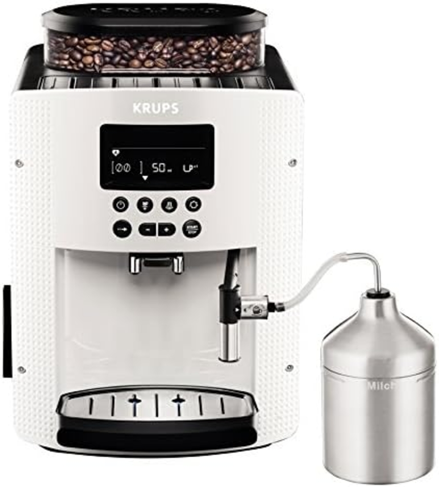 Krups EA8161 Kaffee-Vollautomaten Weiss 3 Temperaturstufen , 3 Mahlstärken