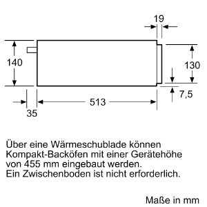 Bosch BIC630NS1 Wärmeschublade  Edelstahl 14 cm Nische 