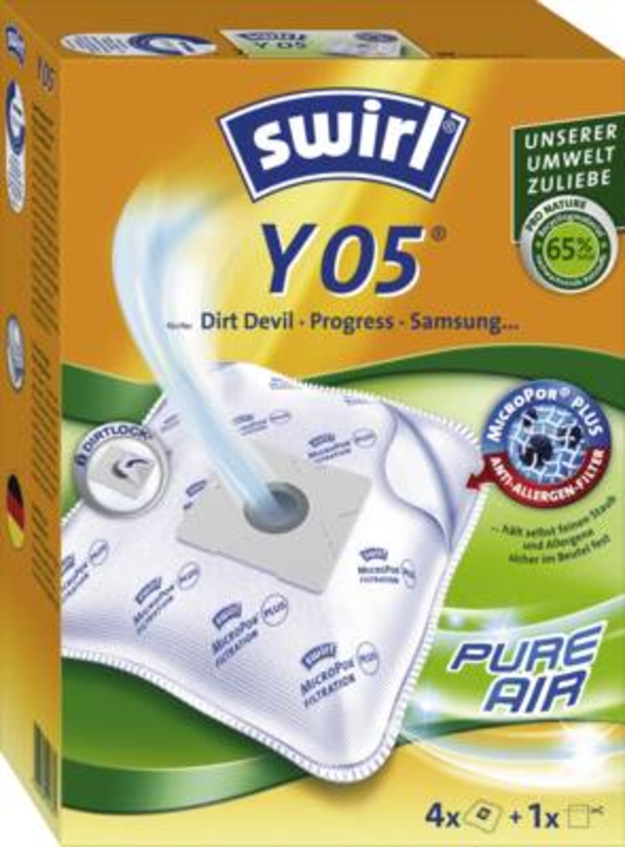 Swirl Y05 AirSpace Staubbeutel Weiss-Silber 