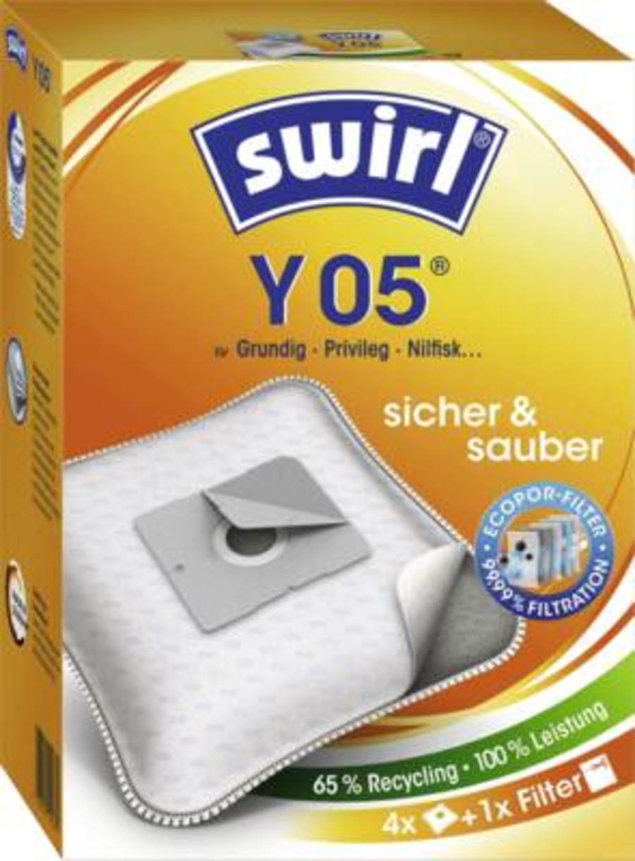 Swirl Y05 AirSpace Staubbeutel Weiss-Silber 