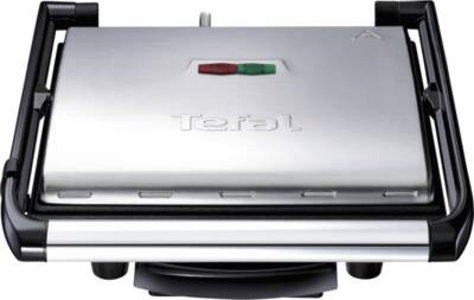Tefal GC241D Kontaktgrill Inicio Edelstahl-Schwarz 