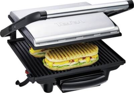 Tefal GC241D Kontaktgrill Inicio Edelstahl-Schwarz 