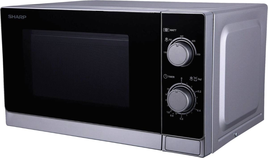 Sharp R200INW Mikrowelle stand Schwarz-Silber 20 Liter 800W