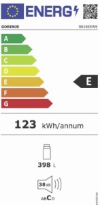 Gorenje R619EEW5 Standkühlschrank 185 cm  