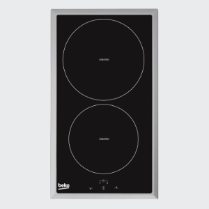 Beko HDMI32400DTX Dominokochfeld, Induktion, 30 cm Touchbedienung, Edelstahlrahmen