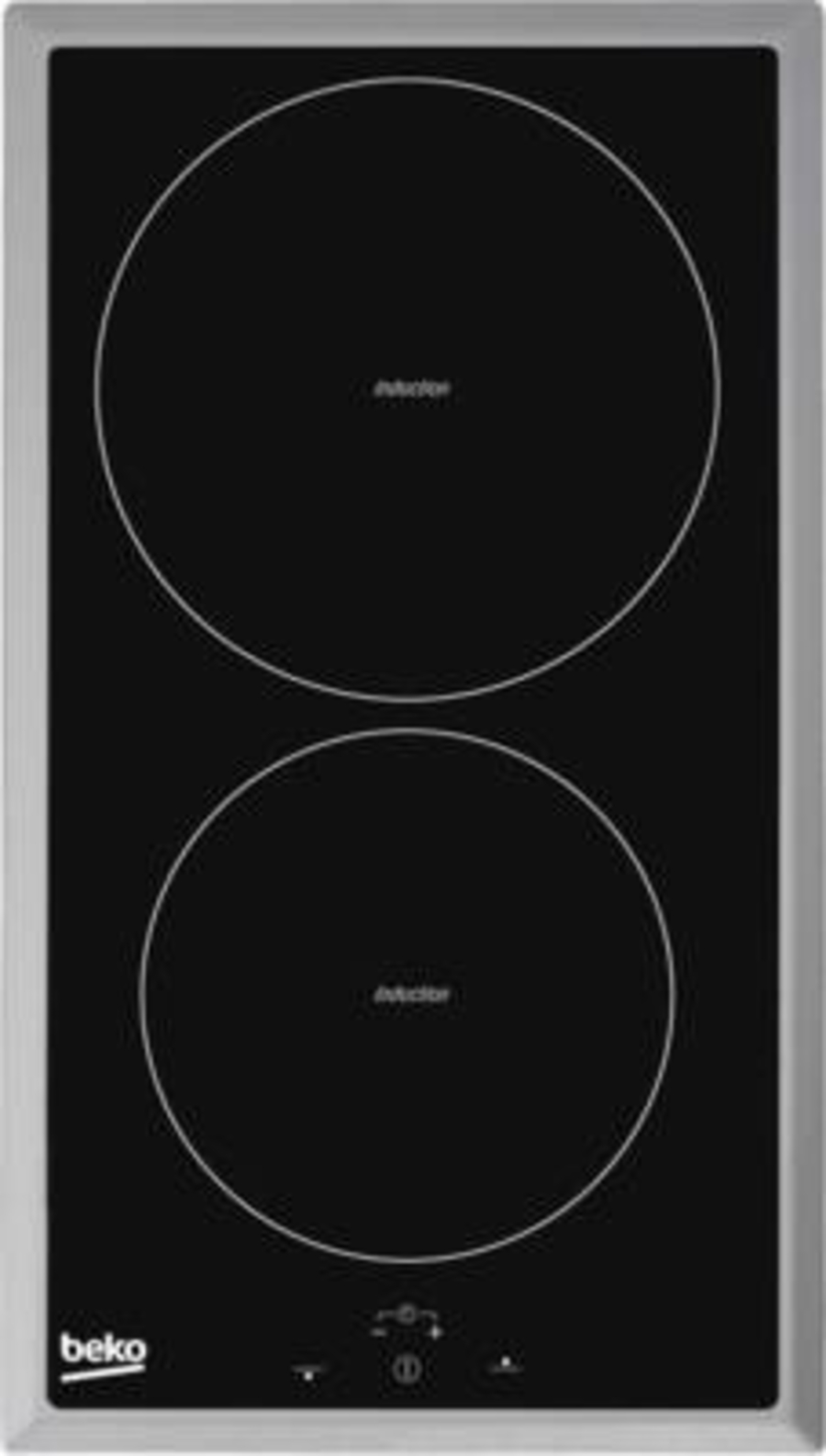 Beko HDMI32400DTX Dominokochfeld, Induktion, 30 cm Touchbedienung, Edelstahlrahmen