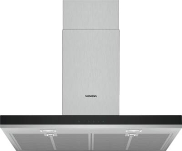 Siemens LC77BHM50 Kamin- Dunstabzugshaube Edelstahl 75 cm  Abluft,Umluft umrüstbar,710m³/?h (Abluft), 370m³/?h (Umluft)