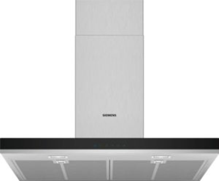 Siemens LC77BHM50 Kamin- Dunstabzugshaube Edelstahl 75 cm  Abluft,Umluft umrüstbar,710m³/?h (Abluft), 370m³/?h (Umluft)