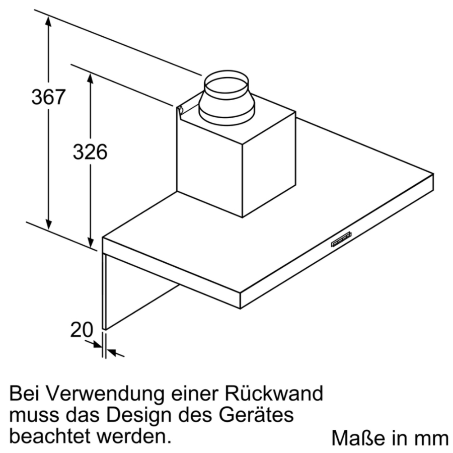 Siemens LC77BHM50 Kamin- Dunstabzugshaube Edelstahl 75 cm  Abluft,Umluft umrüstbar,710m³/?h (Abluft), 370m³/?h (Umluft)