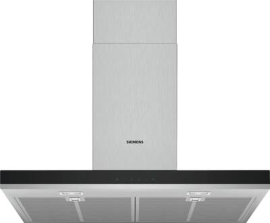 Siemens LC77BHM50 Kamin- Dunstabzugshaube Edelstahl 75 cm  Abluft,Umluft umrüstbar,710m³/?h (Abluft), 370m³/?h (Umluft)