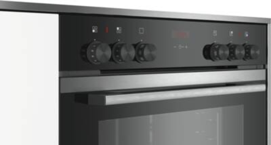 Siemens HE213ABR0 Einbau Herd Edelstahl/Schwarz ohne Ceranplatte