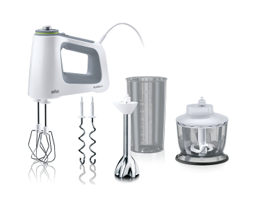 Braun Domestic Home HM 5137 WH MultiMix 5 Handmixer 750 W, Weiß