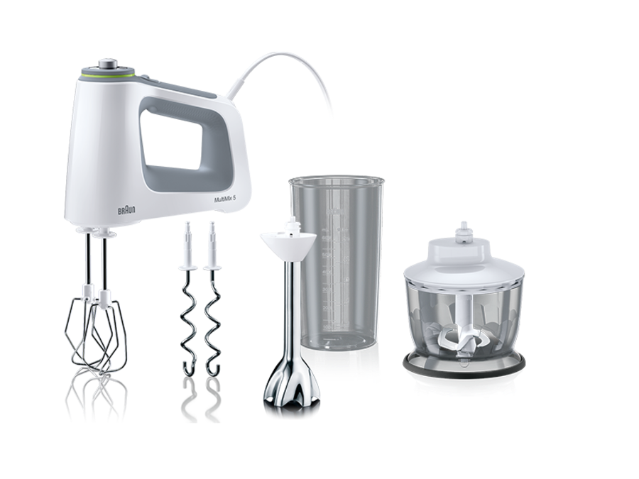 Braun Domestic Home HM 5137 WH MultiMix 5 Handmixer 750 W, Weiß