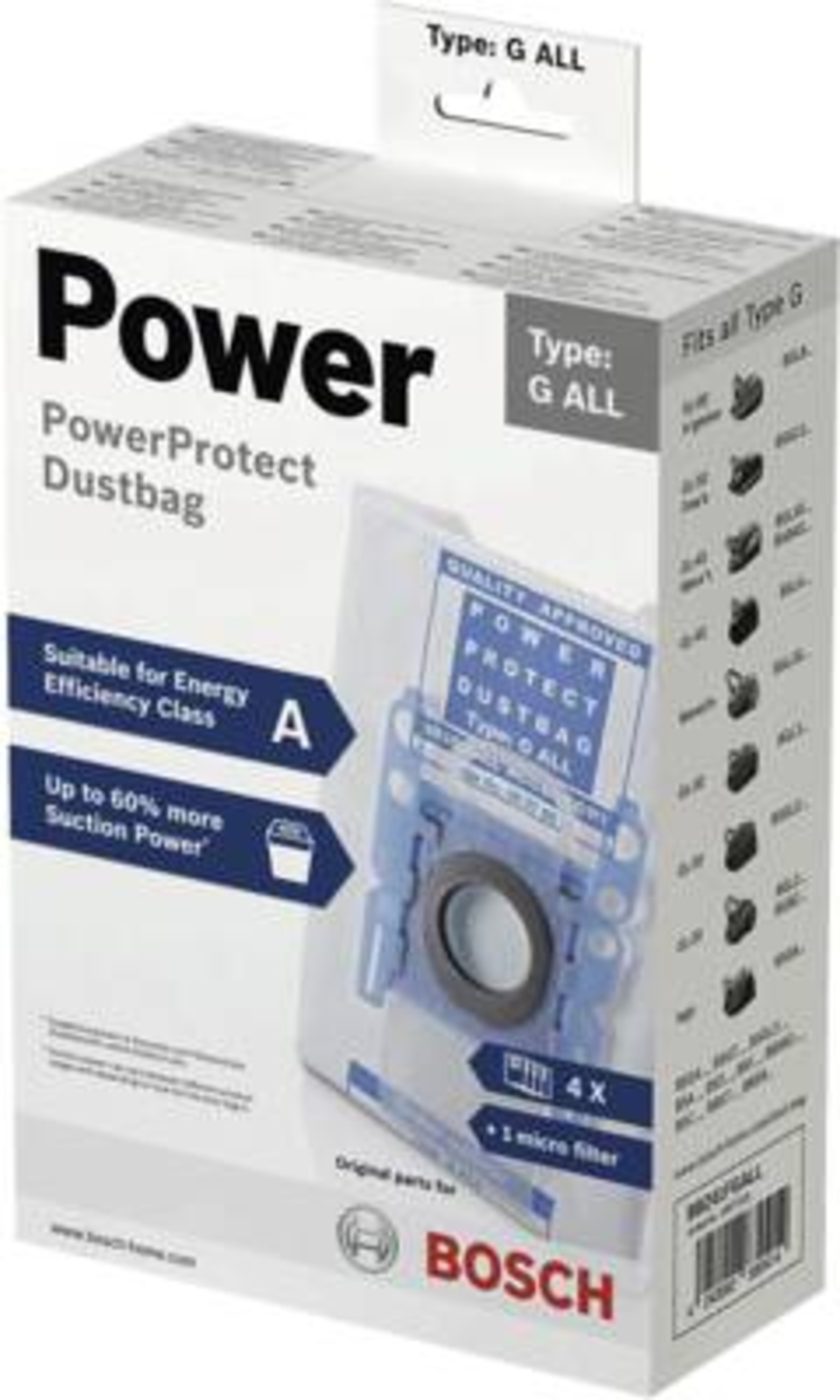 Bosch PowerProtect Staubbeutel: Type G ALL Staubsaugerbeutel