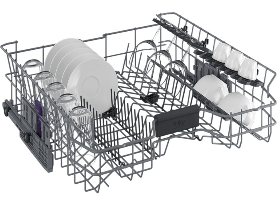 Beko DSN29551X Geschirrspüler Einbau teilintegriert 60 cm  mit Besteckschublade