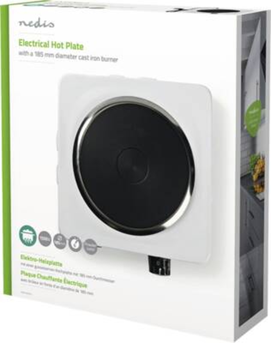 Nedis KAEP150EWT1 Elektro-Heizplatte 1500 W 185 mm Überhitzungsschutz