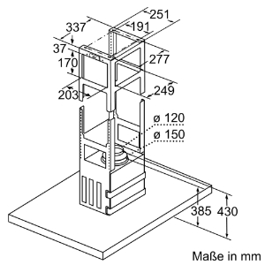 Siemens LF97BCP50  Insel-Dunstabzugshaube  90 cm Edelstahl Box-Esse