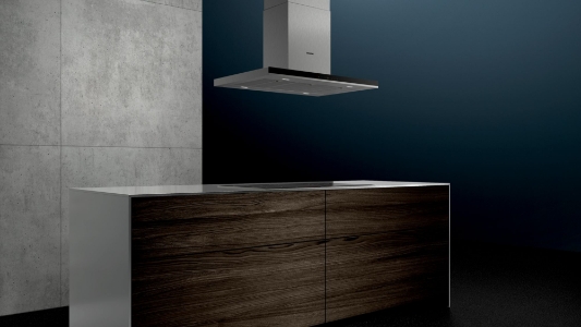 Siemens LF98BIP50 Insel-Dunstabzughaube 90 cm Box-Esse Edelstahl 