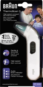 Braun Personal Care IRT3030 ThermoScan3 IR-Ohrthermometer in weiß/mint 