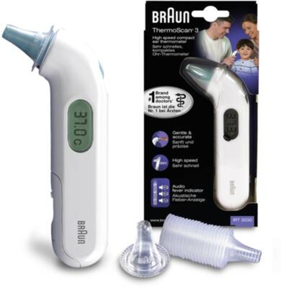 Braun Personal Care IRT3030 ThermoScan3 IR-Ohrthermometer in weiβ/mint 